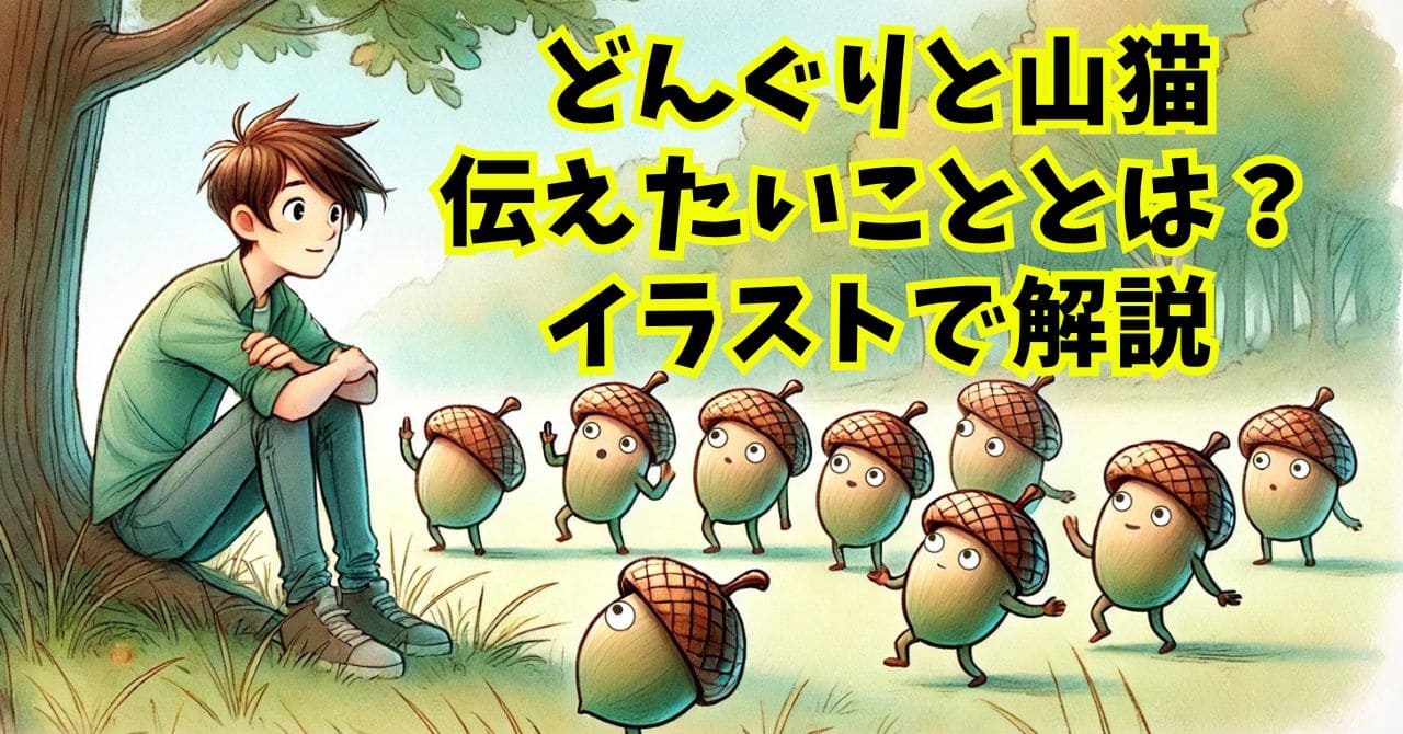 どんぐりと山猫で宮沢賢治が伝えたいこととは？イラストで解説